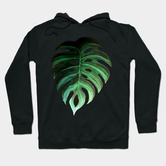 Monstera Leaf Design Hoodie by SPACE ART & NATURE SHIRTS 